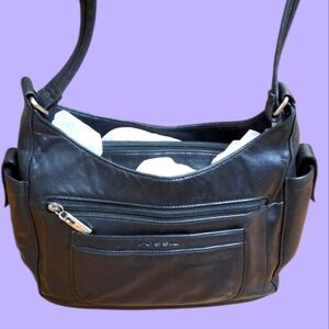 Fossil Black Leather Shoulder Bag
